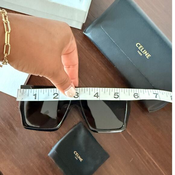 Celine Black Square Sunglasses w/ Original Case main image 7